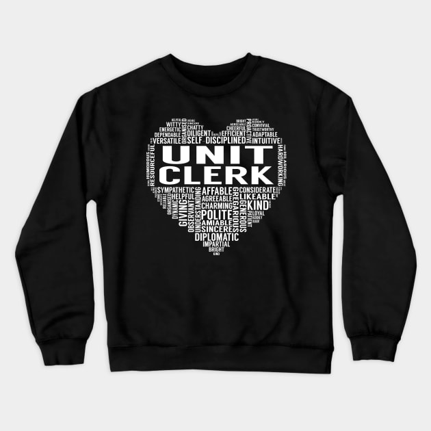 Unit Clerk Heart Crewneck Sweatshirt by LotusTee